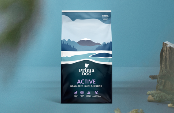 PrimaDog grain-free active dry food product image