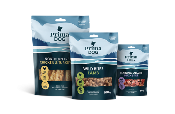 PrimaDog dog treats selection package picture