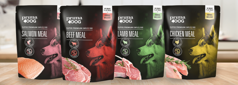 PrimaDog meaty and wheat-free dog food