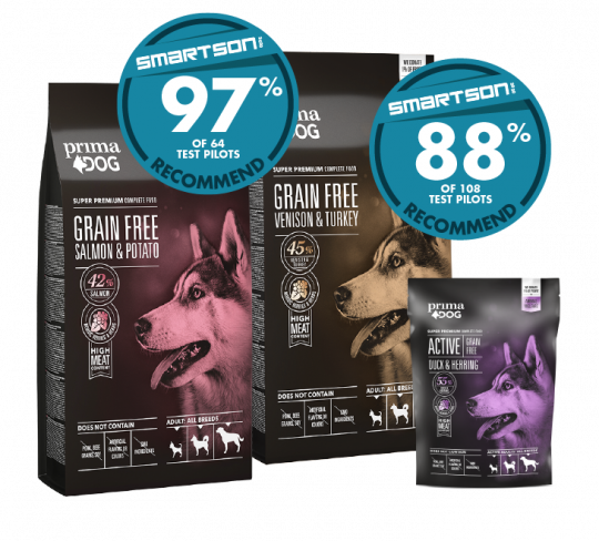 PrimaDogin grain-free dry foods tested by Smartson