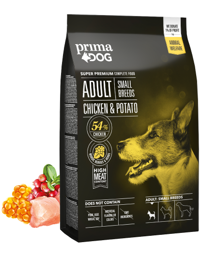 Chicken and Potato Wheat-free dog food for adult dogs PrimaDog