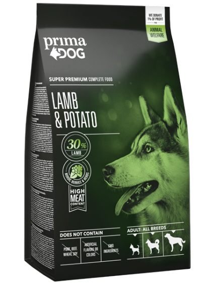 PrimaDog | Jehněčí a brambory pro všechny dospělé psy | Suchá krmiva