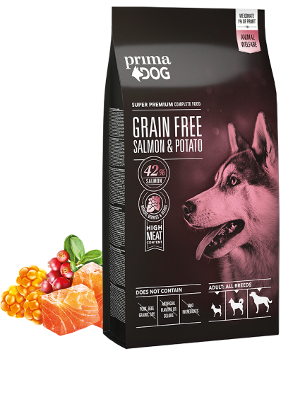 PrimaDog Grain-free Salmon & Potato for all fully-grown dogs