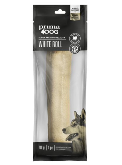 Large white chew roll for dogs PrimaDog