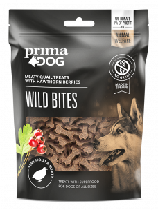 Grain-free dog treats Wild Bites Quail with Hawthorn Berries PrimaDog