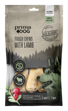 PrimaDog Lamb & Branberry chew bone is a grain-free filling bone for dog